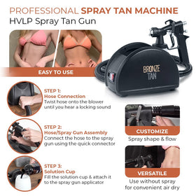 Existing Beauty Bronze Tan nozzle close-up highlighting precise spray control
