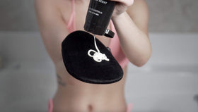 Existing Beauty pump and cap close-up highlighting easy dispensing and travel safety