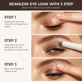 exmiloo application with fingertip showing smooth blending and natural finish
