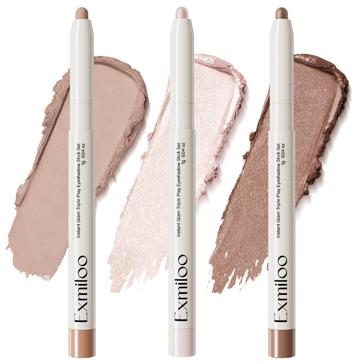 exmiloo front packaging trio showing neutral sticks and labels for easy selection