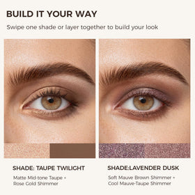 exmiloo shades open with caps removed highlighting both matte and shimmer tips