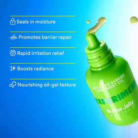 Experiment jelly-oil texture closeup demonstrating smooth spreadability and hydrative look