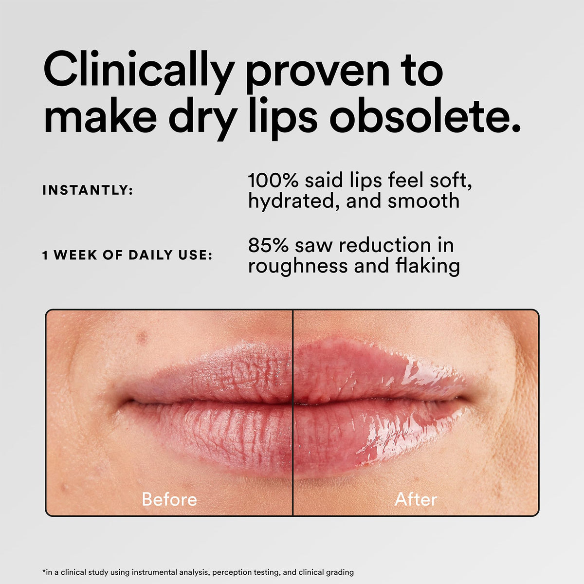 Experiment Softwear applied during daytime for instant comfort and dewy look