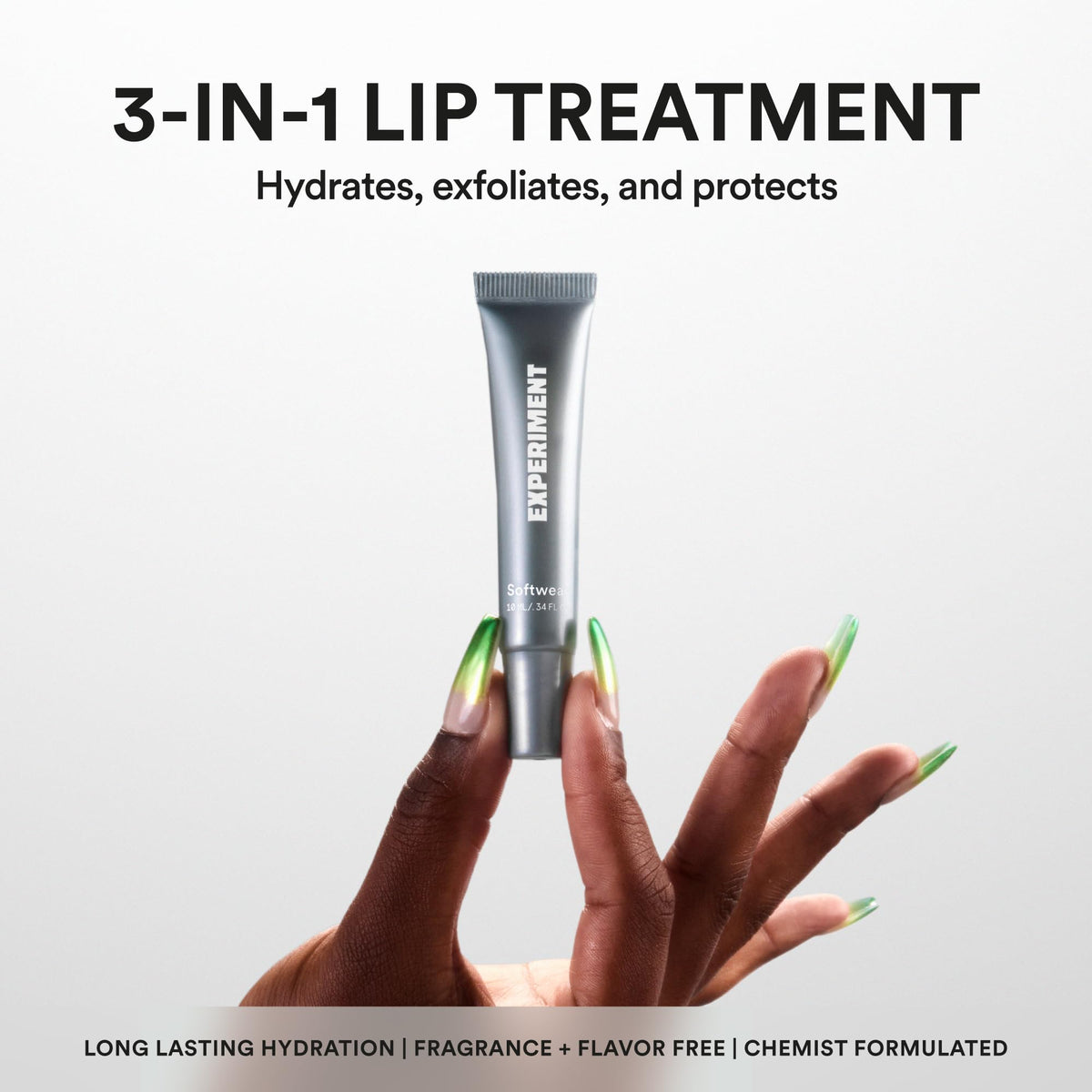 Experiment Softwear open twist-up balm revealing convenient applicator