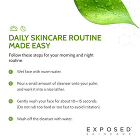 Exposed Skin Care cruelty-free badge in lifestyle shot supporting ethical choice