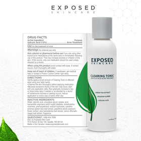 Exposed Skin Care representation of salicylic acid ingredient showing exfoliating action