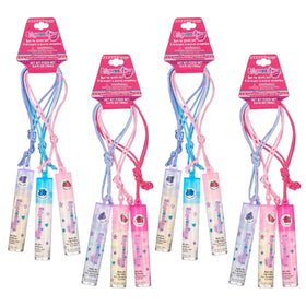 EXPRESSIONS flatlay of all 12 assorted fruit glosses showing variety and color appeal
