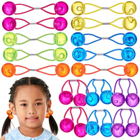 expressions front pack showing 24 colorful ponytail balls and value
