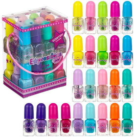 EXPRESSIONS front packaging showing 24 colorful bottles and handle for storage benefits