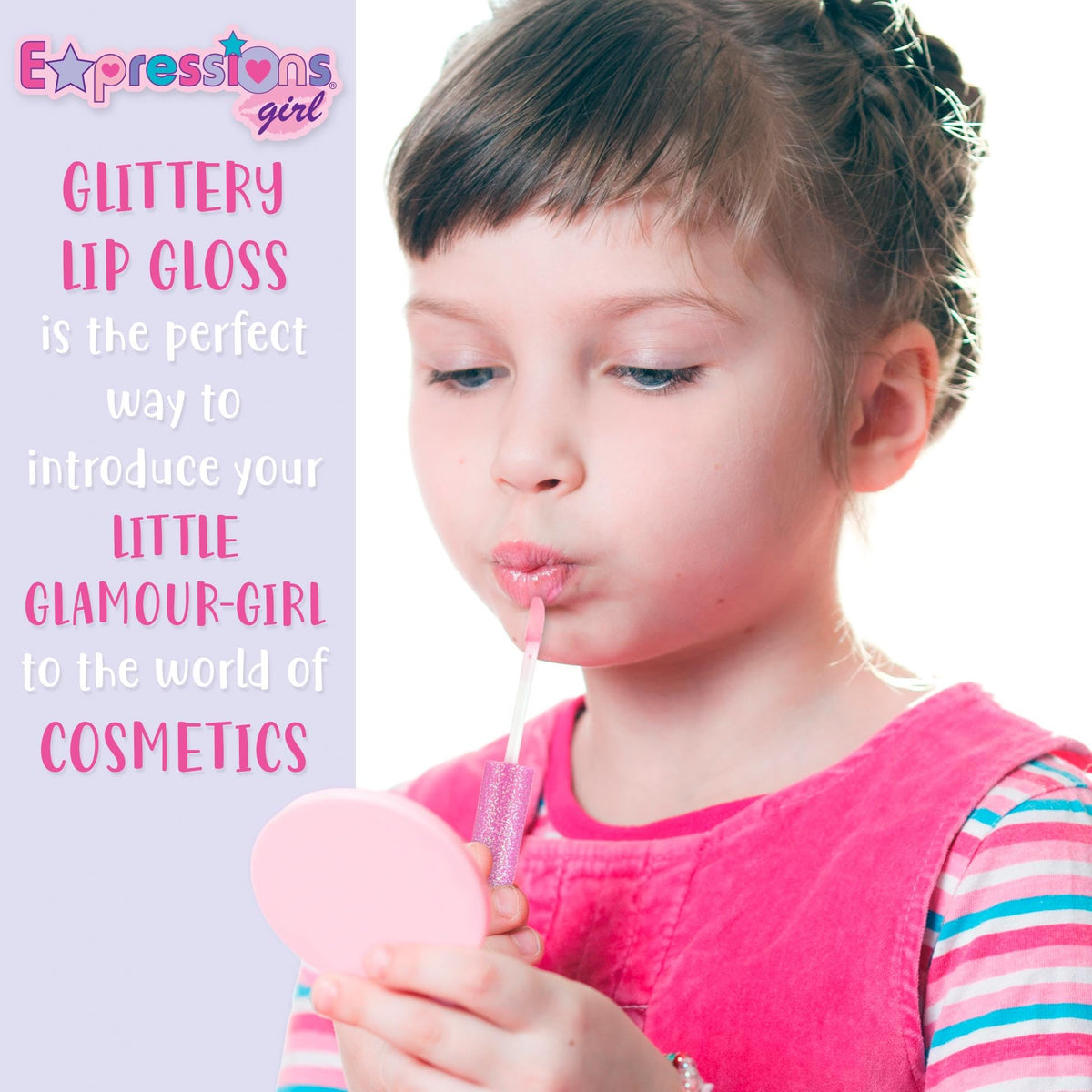 Expressions girl color swatches on paper illustrating true shade payoff and quick color choice