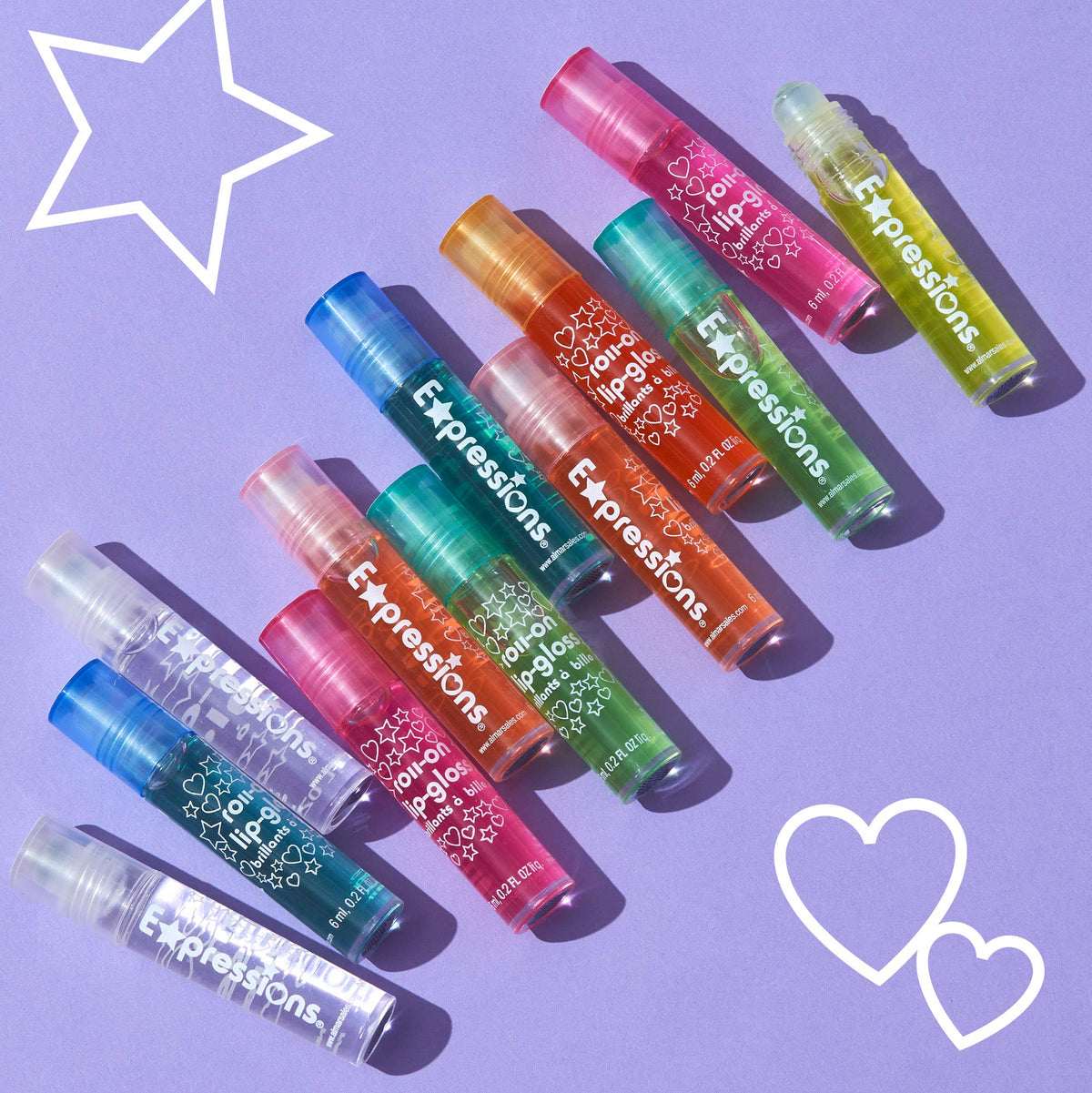 Expressions Girl flavor lineup with colorful tubes showcasing fruity options and variety