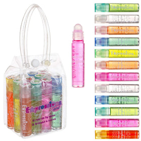 Expressions Girl front packaging showing case and twelve glosses for easy gifting
