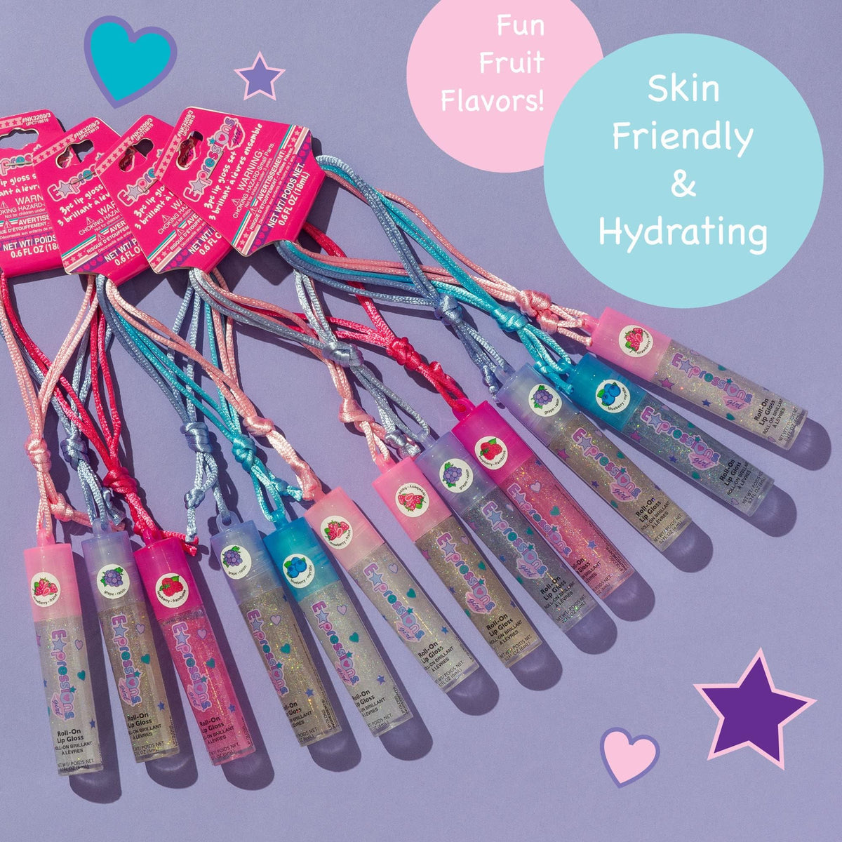 EXPRESSIONS close-up rollerball tip revealing smooth gloss texture for easy application