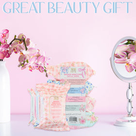 EXPRESSIONS Rose Water pack styled with petals to show calming, soothing action