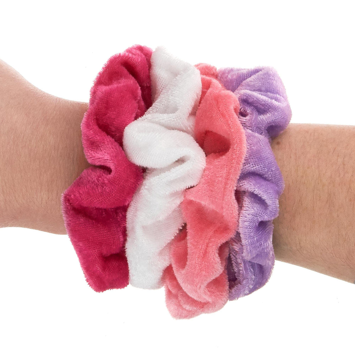 EXPRESSIONS scrunchie in ponytail demonstrating secure hold and comfortable fit