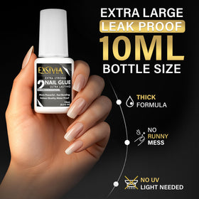 EXSIVIA glue brush applicator close-up for precise, clean results