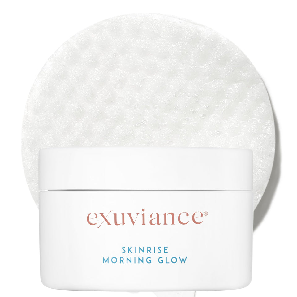 EXUVIANCE front packaging showing SkinRise pads and benefits