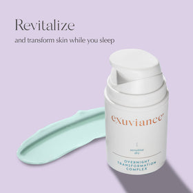 EXUVIANCE ingredient label detail emphasizing hyaluronic acid benefit