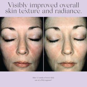 EXUVIANCE product staged on nighttime bathroom counter for routine benefit