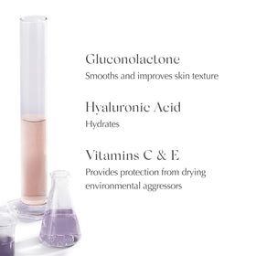 EXUVIANCE jar next to hand showing 50 g scale and travel-friendly benefit
