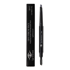 Eye Embrace Grace texture swatch on skin, reveals smooth medium gray payoff