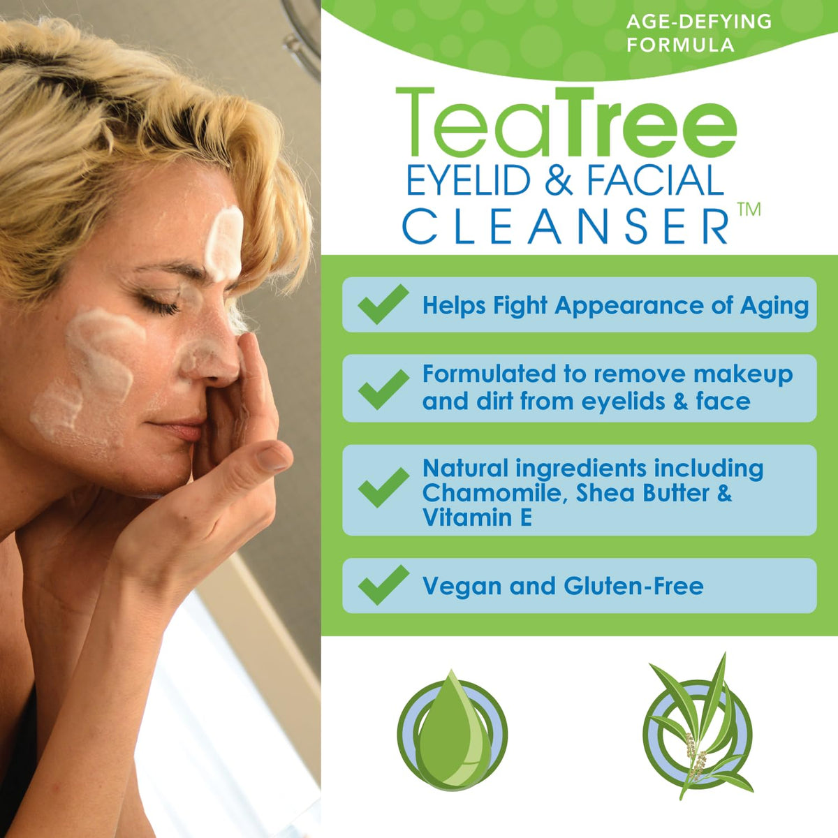EYEECO being used to cleanse eyelid and face for comfort and debris removal