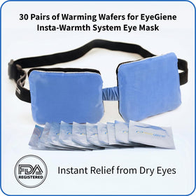 EyeGiene warming wafer close-up texture highlighting gentle even heat
