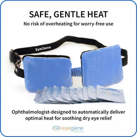 EyeGiene wafers packed in a travel pouch for on-the-go relief convenience