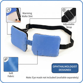 EyeGiene wafer being inserted into Insta-Warmth mask pocket for easy use