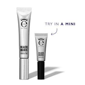 Eyeko Black Magic lifestyle shot on model eye emphasizing dramatic curl and long-lasting effect