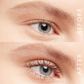 Eyeko Black Magic mascara texture on wand showing rich carbon black pigment and smooth glide