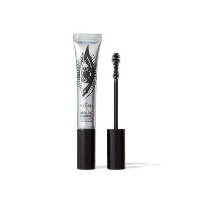 Eyeko guitar-shaped brush front view showing precision and dramatic lift