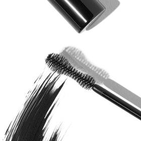 Eyeko mascara tube label close-up highlighting London-designed packaging