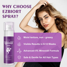 EZBIORT applicator attached demonstrating precise hairline application benefit