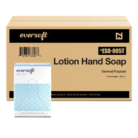 EZPULL Eversoft front packaging showing 12 bag-in-box refills and brand benefit
