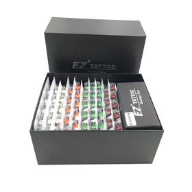 EZTAT2 front packaging showing mixed 100-piece cartridge kit benefits
