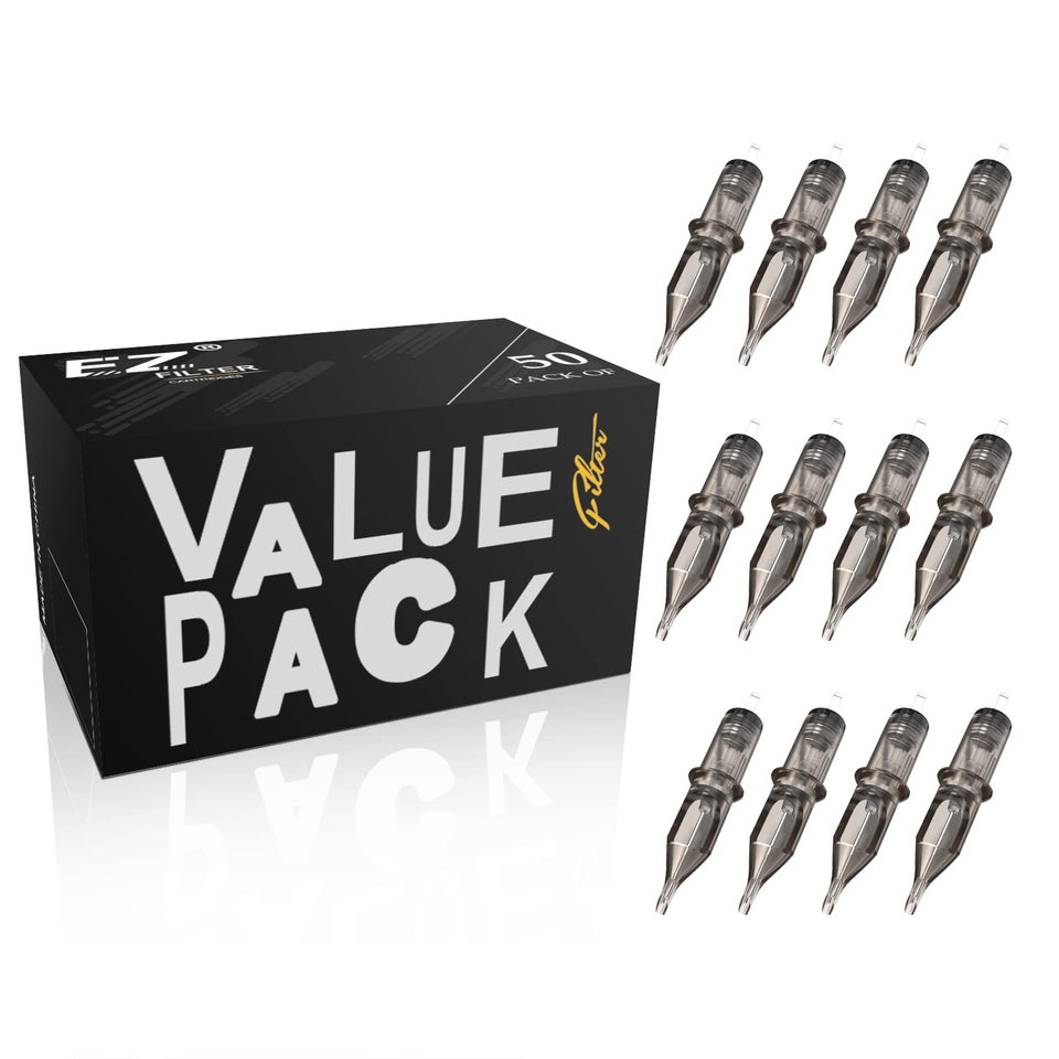 EZTAT2 front packaging showing 50pcs mixed cartridges and clear labeling for convenience
