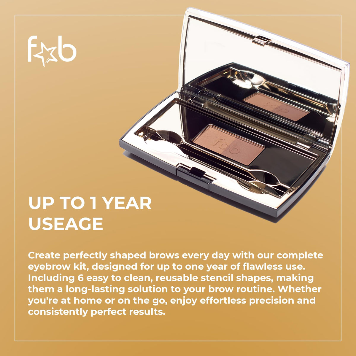 Fab Brows magnifying compact mirror for accurate brow alignment