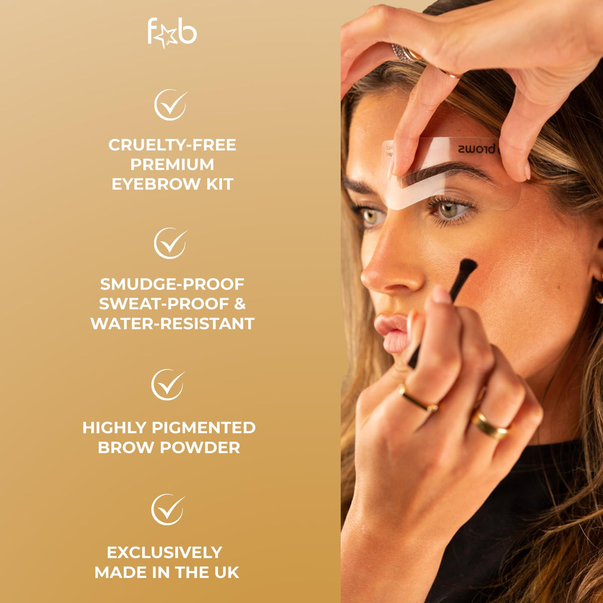 Fab Brows powder close-up texture highlighting blendable pigmentation