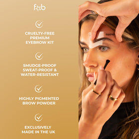 Fab Brows powder close-up texture highlighting blendable pigmentation