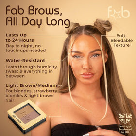 Fab Brows slim compact side profile highlighting portable design for efficient storage