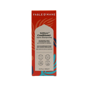Fable & Mane conditioner next to travel kit illustrating convenient use benefit