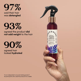 Fable & Mane product texture with aloe leaf highlighting hydration
