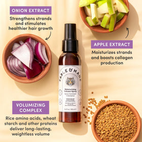 Fable & Mane used during blow-dry for added lift and protection