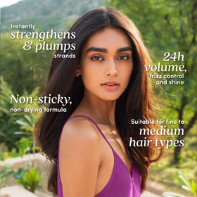 Fable & Mane mist on hair adding texture and lightweight body