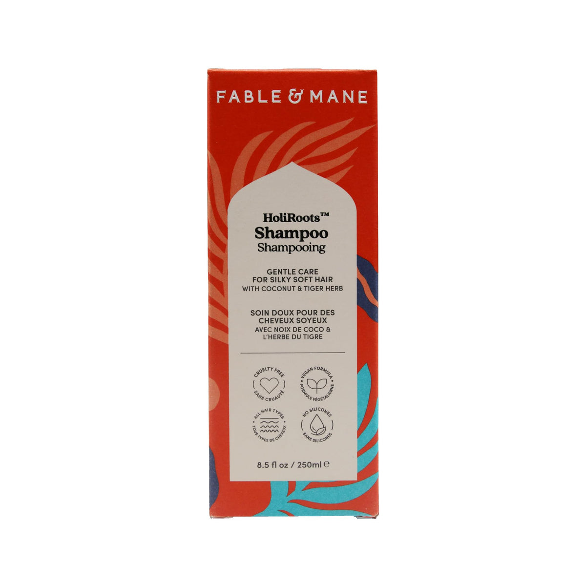 Fable & Mane bottle and box flatlay showing branding, ideal for gift or shelf appeal