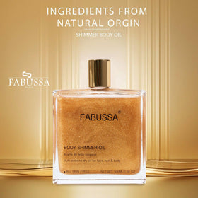 Fabussa on model shoulders and collarbone enhancing natural radiance