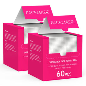 FACEMADE front packaging showing 120 count and XXL benefits