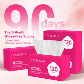 FACEMADE towel removing makeup cleanly for easy beauty cleanup