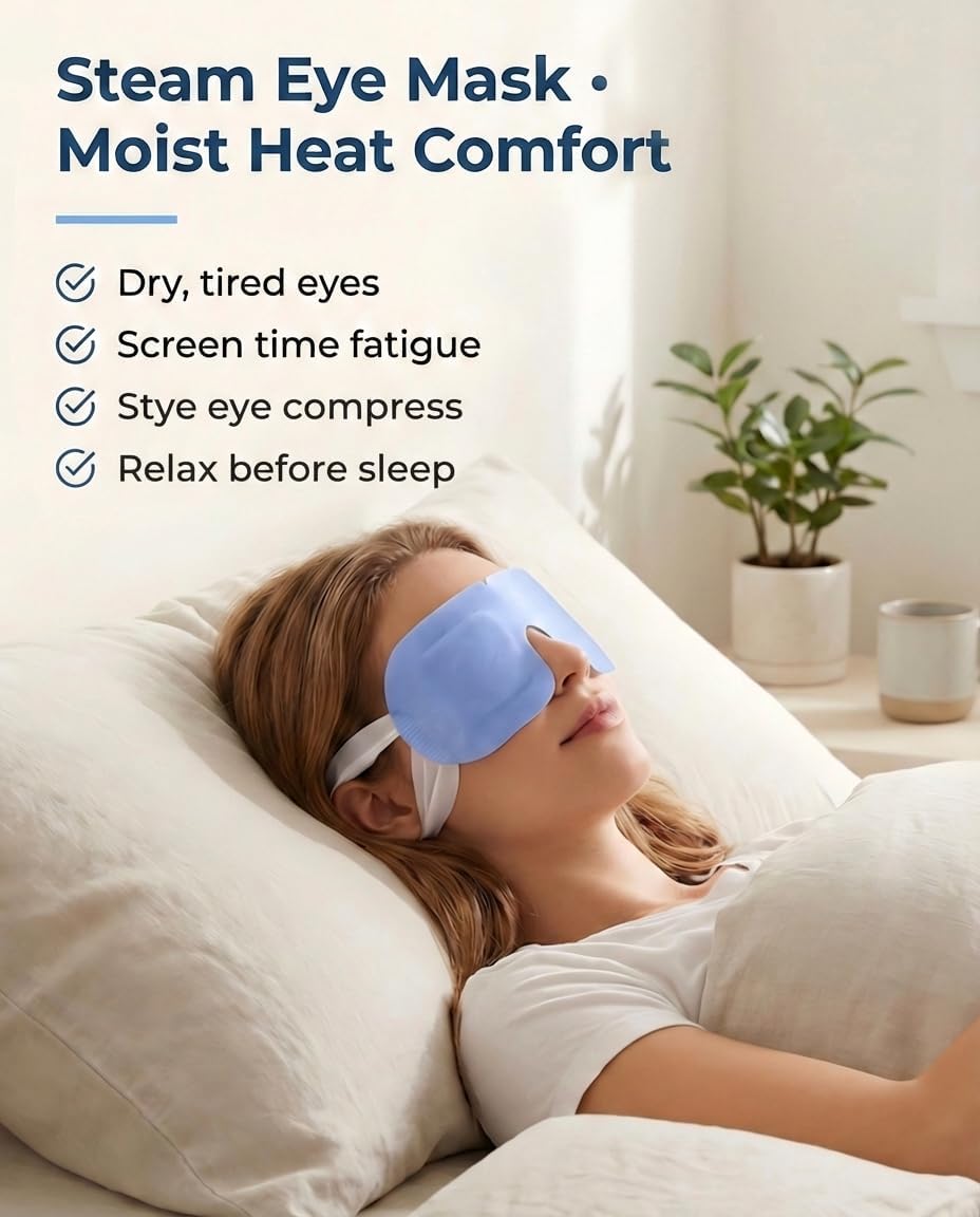 FACEMOON unwrapped single mask demonstrating moist-heat benefit